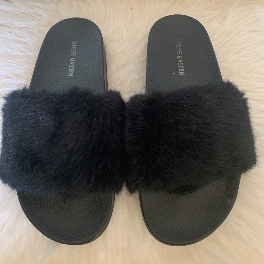 Steve Madden - Softey Faux Fur Slide